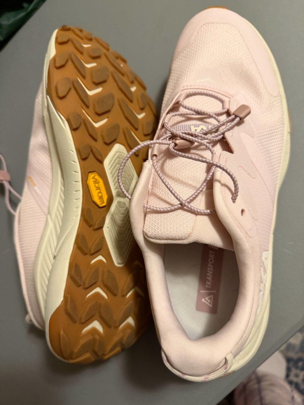 Hoka Women's Pale Pink Athletic Trainers - Picture 2 of 3